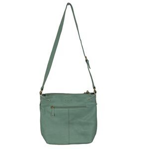 Stone Mountain Purse Soft Leather Mint Green Shoulder Bag Medium 12x11